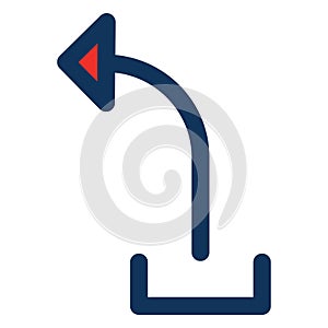 Left arrows, two arrows Isolated Vector Icon which can be easily modified or edited