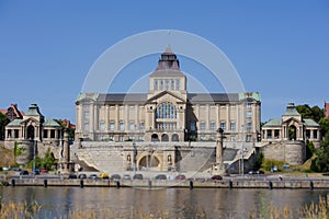 Left bank of the Oder river in Szczecin