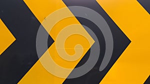 Left Curve Warning Sign on the road