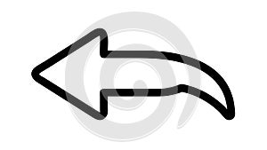 Left Curved Arrow Back Undo Previous Icon, vector design Generative AI