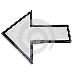 Left direction arrow isolated on white background