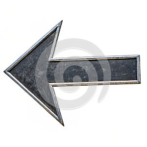 Left direction arrow isolated on white background