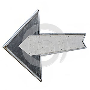 Left direction arrow isolated on white background