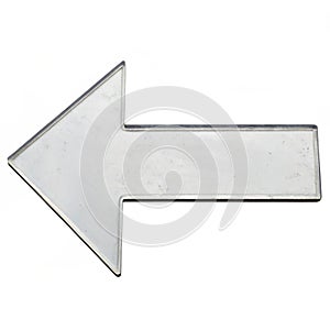 Left direction arrow isolated on white background
