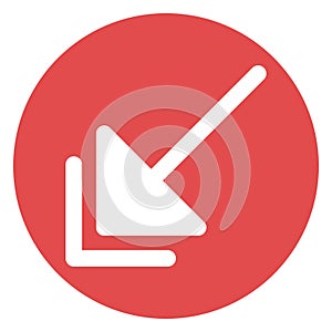 Left down, left arrow Isolated Vector Icon which can be easily modified or edited