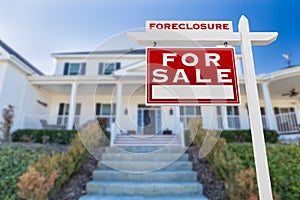 Left Facing Foreclosure For Sale Real Estate Sign