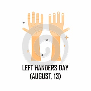 Left hand user flat illustration. photo
