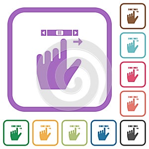 Left handed scroll right gesture simple icons