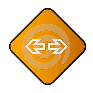 Left and right Arrow button with rectangular frame 04