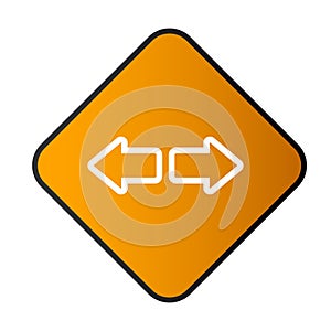 Left and right Arrow button with rectangular frame