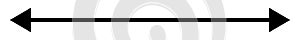 Left and right arrow, pointer, cursor in opposite direction. Intersection, navigation, forward-backward arrow element