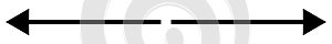 Left and right arrow, pointer, cursor in opposite direction. Intersection, navigation, forward-backward arrow element