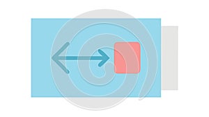 Left-Right Arrows Direction Icon, Movement and Comparison, vector design Generative AI