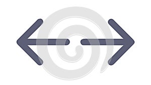 Left Right Arrows Icon, vector design Generative AI