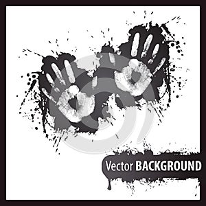 Left and right hand print background