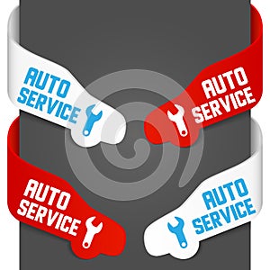Left and right side signs - Auto service
