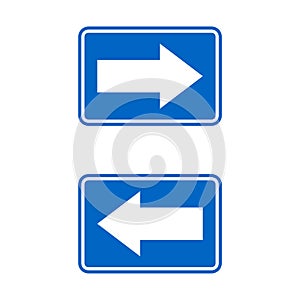 Left or Right Sign Vector Logo Template Illustration Design. Vector EPS 10