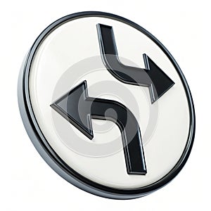 Left-right switch direction curve arrow icon