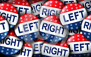 Left And Right Vote Badges