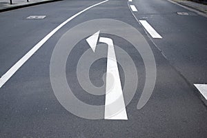 Left Turn Arrow in Street