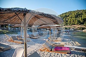 Leftos Gialos Beach on a beautiful sunny day, Alonissos, Greece