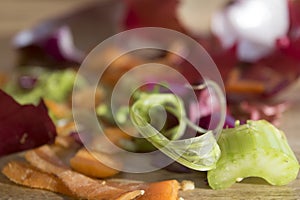 Leftovers of vegetableingredients