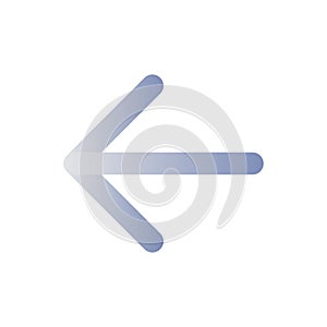 Leftwards arrow flat gradient color ui icon