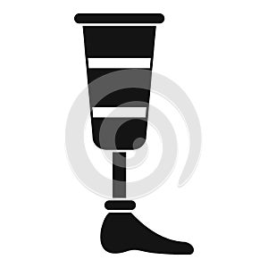 Leg artificial limb icon, simple style