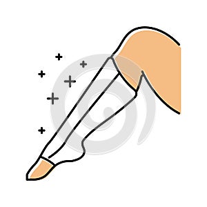 leg bandage health tratment color icon vector illustration