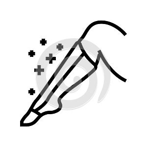 leg bandage health tratment line icon vector illustration