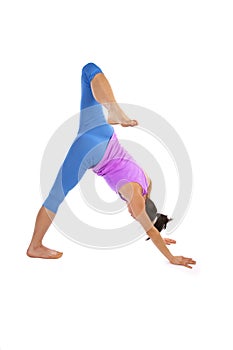 Leg bent yoga stretch