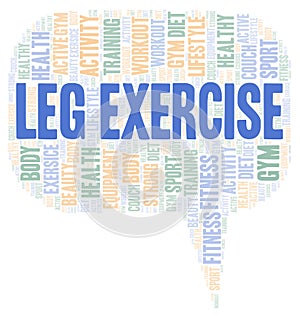 Leg Exercise word cloud