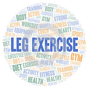 Leg Exercise word cloud
