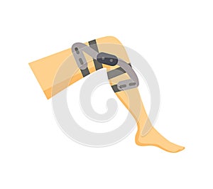 Leg Fixator for Harmed Leg Vector Illustration