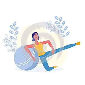 Leg Lifts, Physical Exercise Vector Illustration