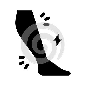 leg pain ill icon vector glyph illustration