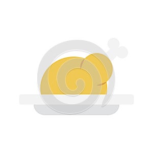 Leg piece glyph flat vector  icon
