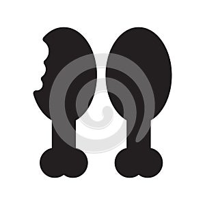 Leg piece glyph flat vector icon