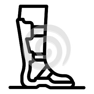Leg plaster icon, outline style