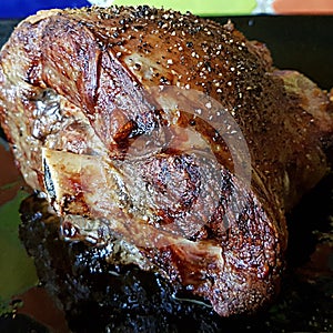 Leg of roast lamb