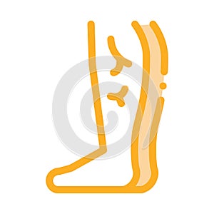leg with varicose veins color icon vector illustration