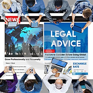 Legal Advice Headline News Feed Concept