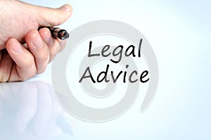 Legal advice text concept