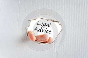 Legal advice text concept