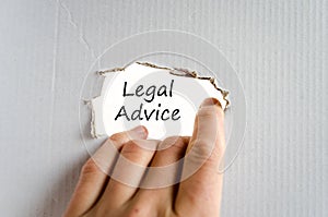 Legal advice text concept