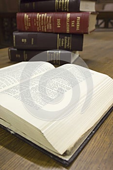 Legal Books In Courtroom photo