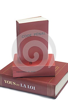 Legal books and the French penal code photo