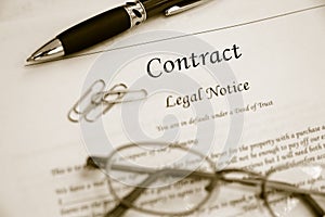 Legal contract photo