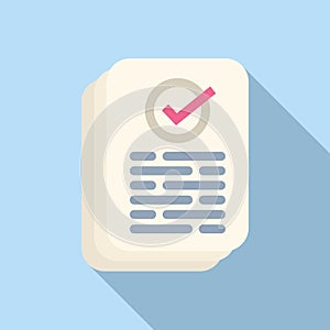 Legal documentation icon flat vector. Audit product