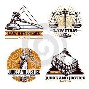 Legal Firm And Office Logo Set